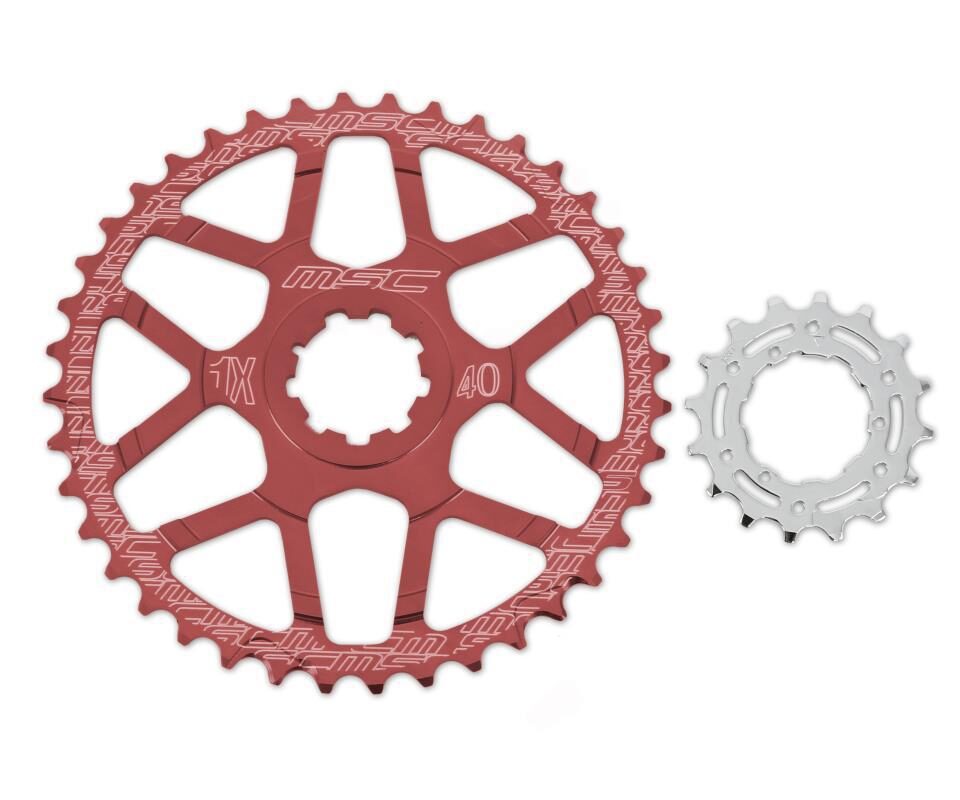 CORONA DENTADA 40 DIENTES   16T ROJO