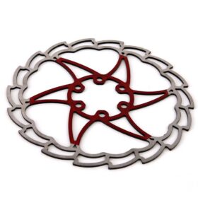 DISCO FRENO MSC ULTRALIGHT ACERO Ø160x1 8mm ROJO