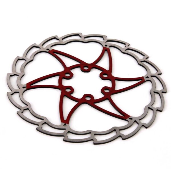 DISCO FRENO MSC ULTRALIGHT ACERO Ø160x1 8mm ROJO