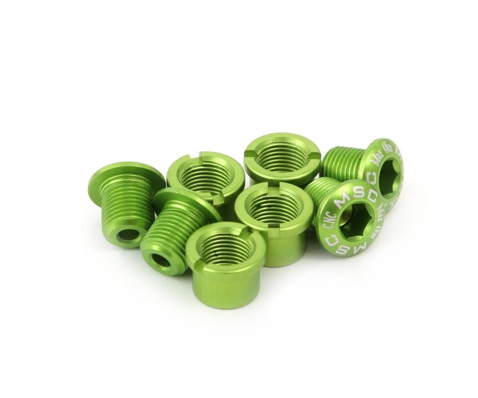 KIT TORNILLOS PLATOS M8X8/8 5 ALU VERDE 8 uds
