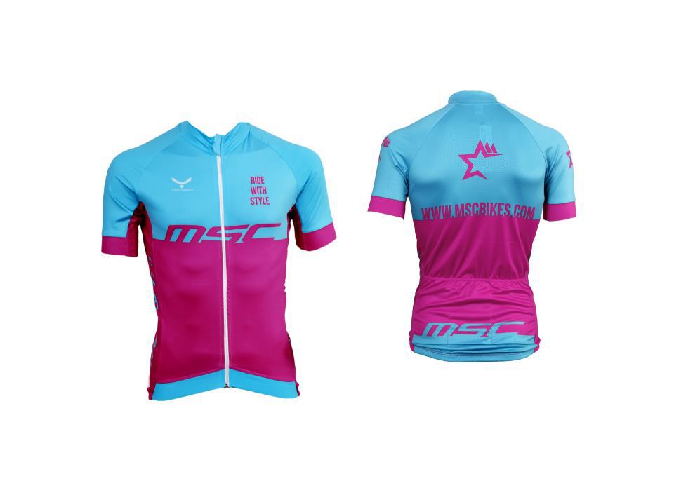 MAILLOT CORTO MSC AZUL/MAGENTA T-M