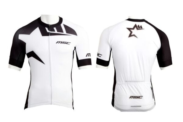 MAILLOT CORTO PRO RACE MSC BLANCO/NEGRO T-XL