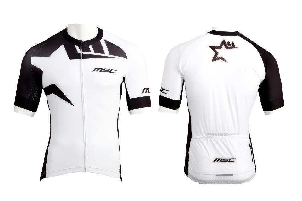MAILLOT CORTO PRO RACE MSC BLANCO/NEGRO T-XS