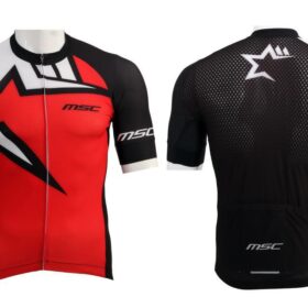 MAILLOT CORTO PRO RACE MSC ROJO/NEGRO T-S