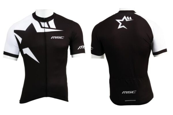 MAILLOT CORTO XCRACE MSC NEGRO/BLANCO T-L