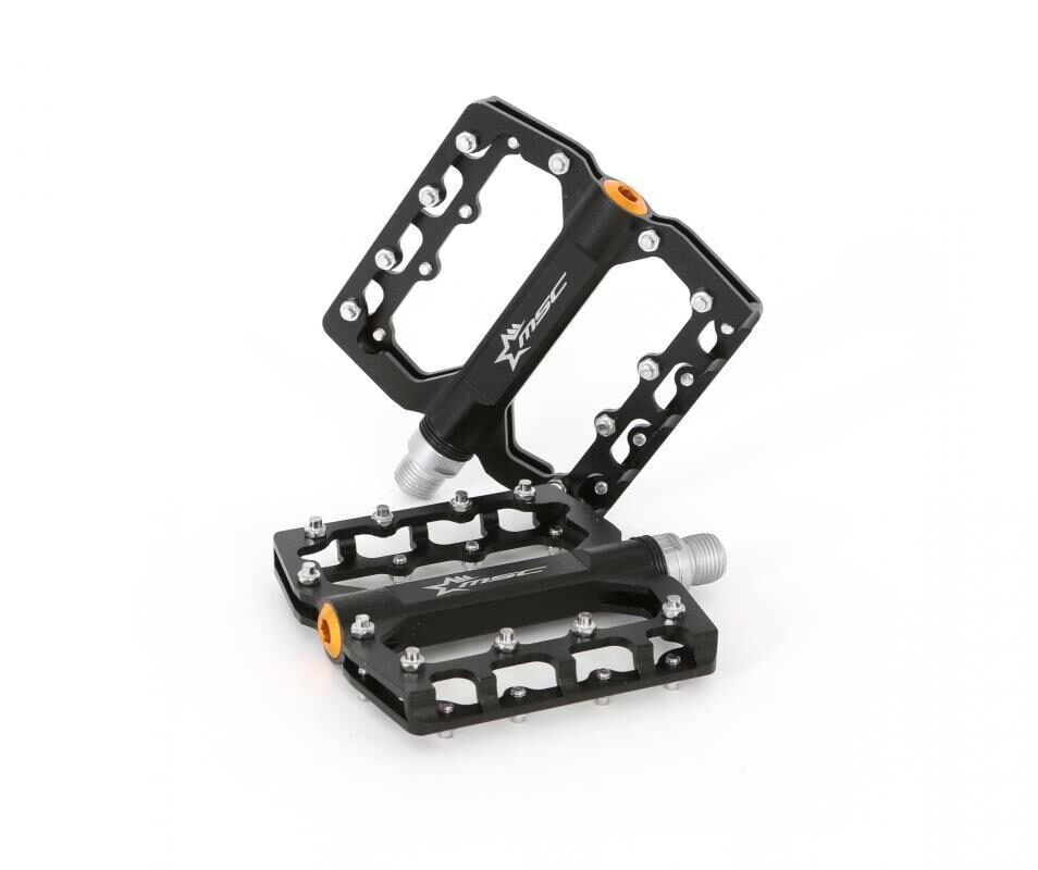 PEDALES PLATAFORMA MSC ALU 6063T5 EJE CRMO PIN BK