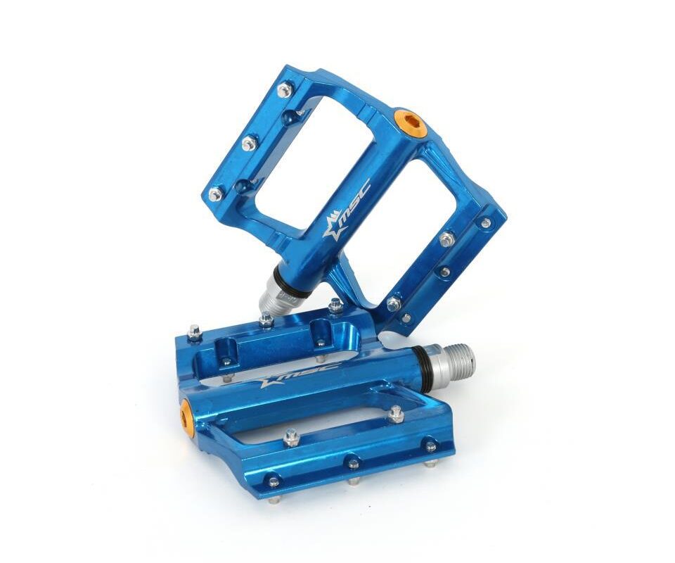 PEDALES PLATAFORMA MSC ALU EJE CRMO BLUE