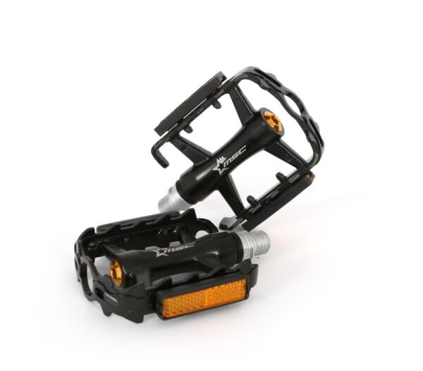 PEDALES PLATAFORMA MSC EJE CRMO BLACK REFLECTANTE