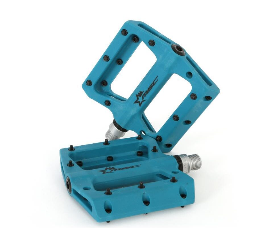 PEDALES PLATAFORMA MSC NYLON EJE CRMO PIN BLUE