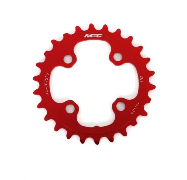 PLATO MSC CNC ALU7075 4BRAZOS 64MM 26D ROJO