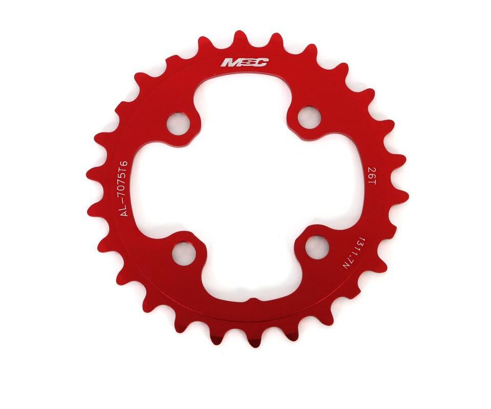 PLATO MSC CNC ALU7075 4BRAZOS 64MM 26D ROJO