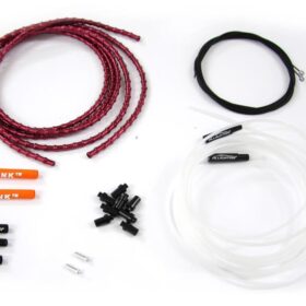 SET DE CABLES Y FUNDAS PARA FRENO  ROJO