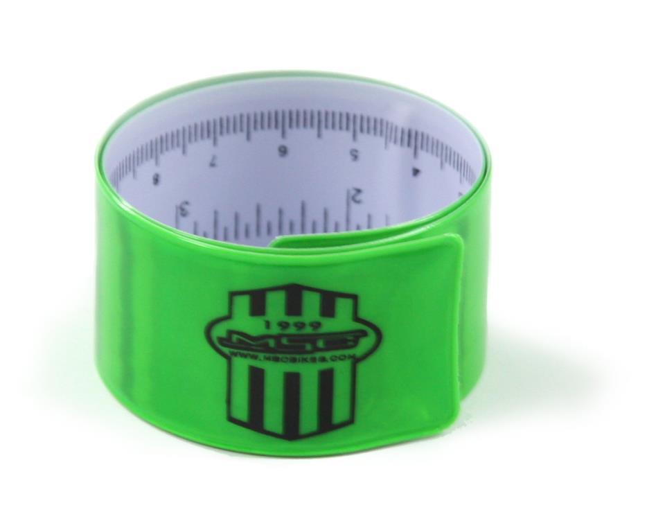 TIRA REFLECTANTE VERDE CON REGLA