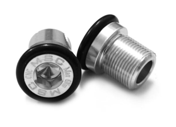 TORNILLO PEDALIER TIPO ISSIS M15x14 ALU PLATA 2uds