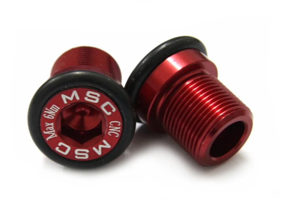 TORNILLO PEDALIER TIPO ISSIS M15x14 ALU ROJO 2uds