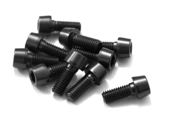 TORNILLOS ALU7075T6 M5X12 NEGRO ANODIZADO  10UNI 