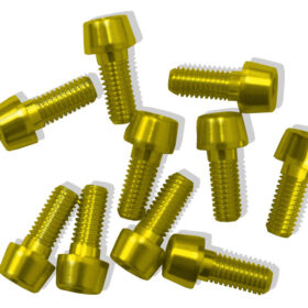 TORNILLOS ALU7075T6 M5X12 ORO ANODIZADO  10UNI 