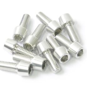 TORNILLOS ALU7075T6 M6X15 PLATA ANODIZADO  10UNI 