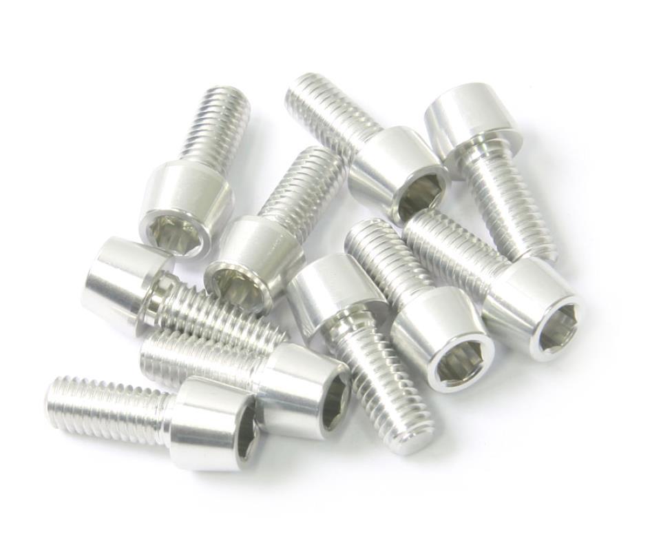 TORNILLOS ALU7075T6 M6X15 PLATA ANODIZADO  10UNI