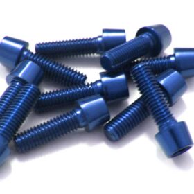 TORNILLOS ALU7075T6 M6X20 AZUL ANODIZADO  10UNI 