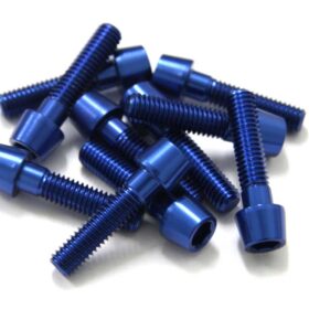 TORNILLOS ALU7075T6 M6X25 AZUL ANODIZADO  10UNI 