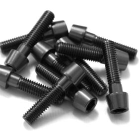 TORNILLOS ALU7075T6 M6X25 NEGRO ANODIZADO  10UNI 