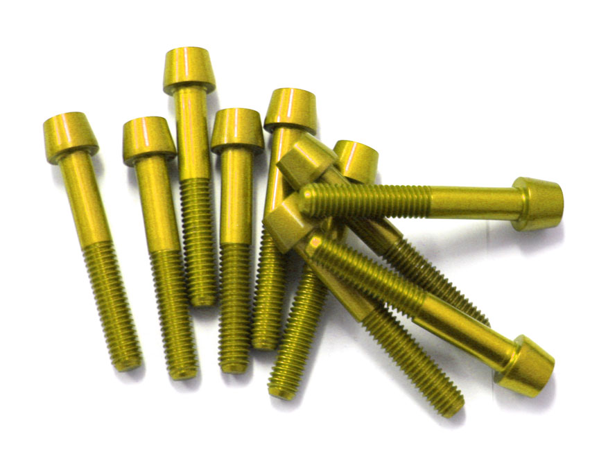TORNILLOS ALU7075T6 M6X30 ORO ANODIZADO  10UN