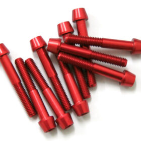 TORNILLOS ALU7075T6 M6X30 ROJO ANODIZADO  10UNI 