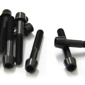 TORNILLOS ALU7075T6 M6X40 NEGRO ANODIZADO  10UNI 