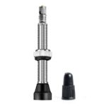 VALVULA TUBELESS ALUM  FV 40mm  55mm  PLATEADA 1un