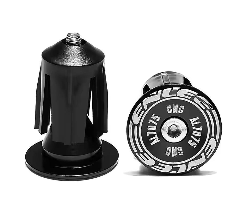 TAPONES/TOPES MANILLAR ENLEE ALUM  NEGROS  1 PAR