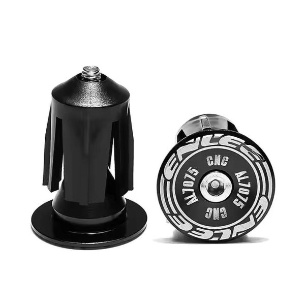 TAPONES/TOPES MANILLAR MEROCA ALUM  NEGROS  1 PAR 