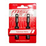 VALVULA TUBELESS ALU FV 44mm NEG BASE GOMA x2un
