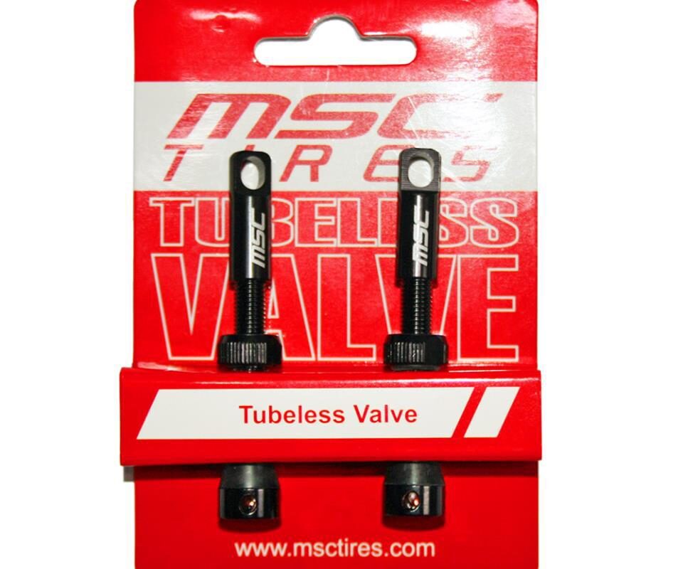 VALVULA TUBELESS ALU FV 44mm NEG BASE GOMA x2un