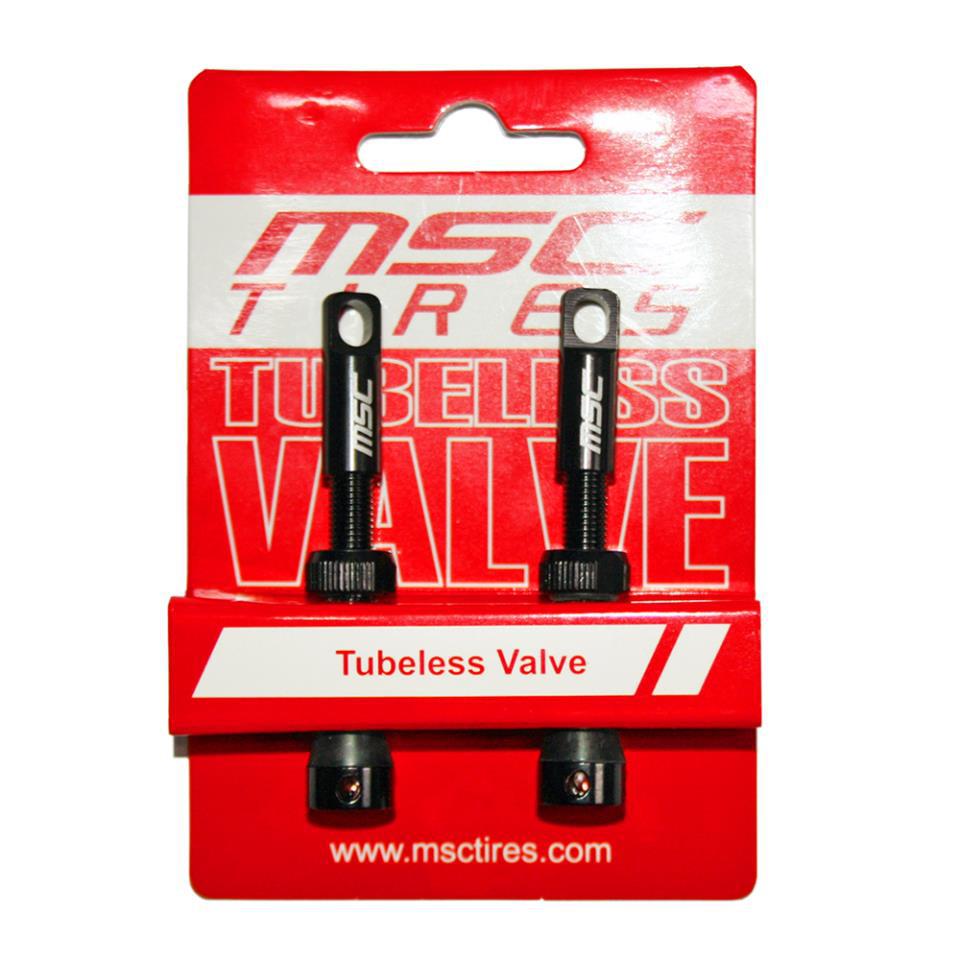 VALVULA TUBELESS ALU FV 44mm NEG BASE GOMA x2un