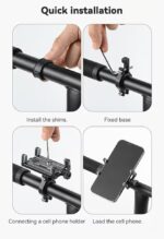 SOPORTE SMARTPHONE REGULABLE ALUM  BK