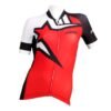 MAILLOT CORTO CLAUDIA PRO MSC ROJO/NEGRO T-M