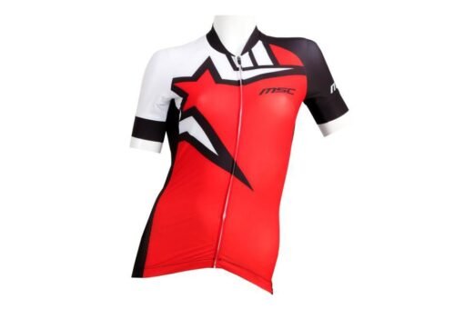 MAILLOT CORTO CLAUDIA PRO MSC ROJO/NEGRO T-M