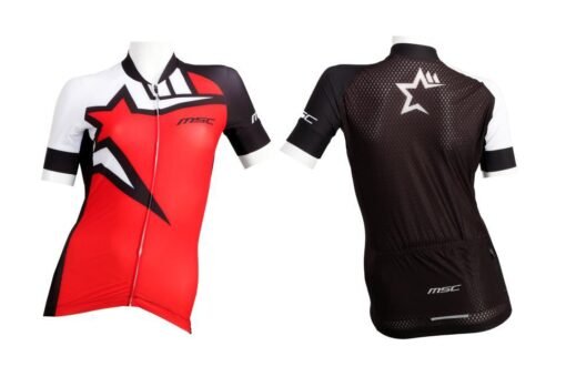 MAILLOT CORTO CLAUDIA PRO MSC ROJO/NEGRO T-M