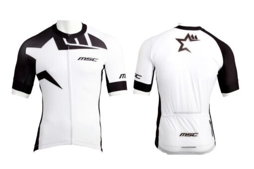 MAILLOT CORTO PRO RACE MSC BLANCO/NEGRO T-M