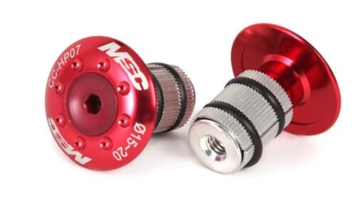 TAPONES/TOPES MANILLAR C/ TORNILLO ALU7075T6 ROJO