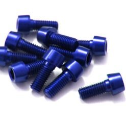 TORNILLOS ALU7075T6 M5X12 AZUL ANODIZADO  10UNI