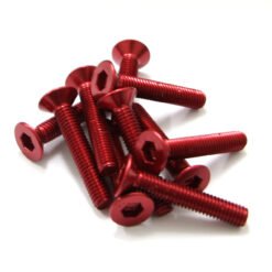 TORNILLOS ALU7075T6 M6X35 10UNI ROJO