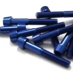 TORNILLOS ALU7075T6 M6X40 AZUL ANODIZADO  10UNI