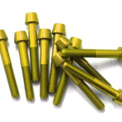 TORNILLOS ALU7075T6 M6X40 ORO ANODIZADO  10UNI