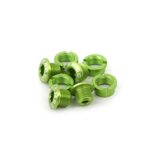 KIT TORNILLOS PLATOS M8X5 5/6 5 ALU VERDE 8 uds