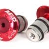 TAPONES/TOPES MANILLAR C/ TORNILLO ALU7075T6 ROJO