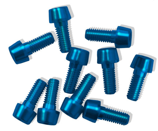 TORNILLOS ALU7075T6 M5X16 AZUL ANODIZADO  10UNI