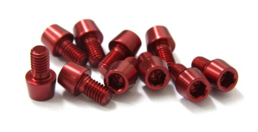 TORNILLOS ALU7075T6 M6X10 10UNI ROJO