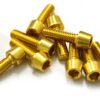 TORNILLOS ALU7075T6 M6X20 ORO ANODIZADO  10UNI